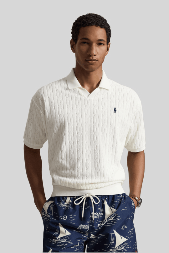 Polo tricotada em lã - Ralph Lauren