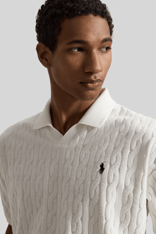 Polo tricotada em lã - Ralph Lauren